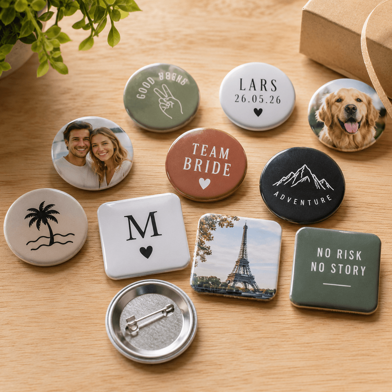 Buttons bedrukken met eigen foto, logo of ontwerp