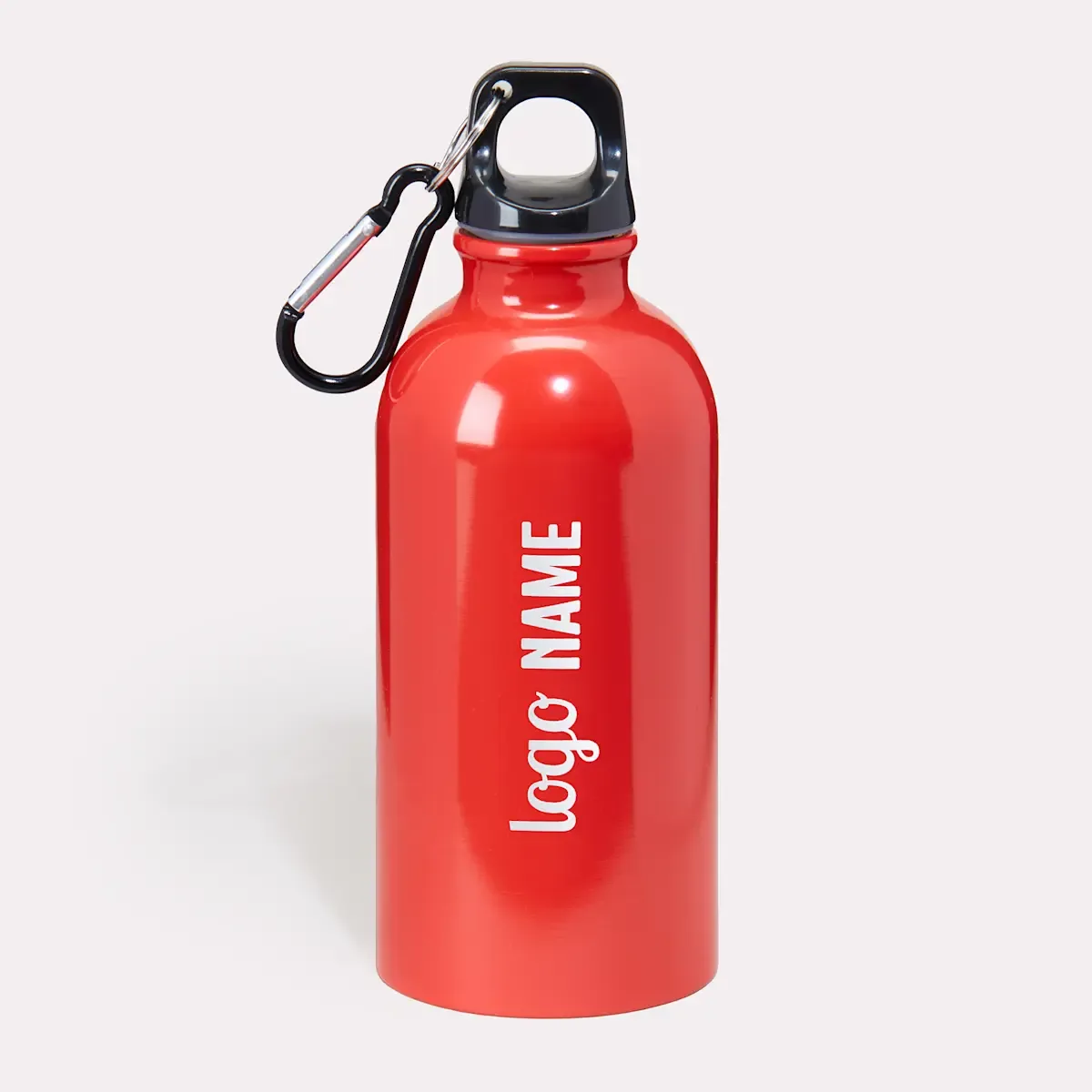 Gourde aluminium avec mousqueton 400ml - productafbeelding 1