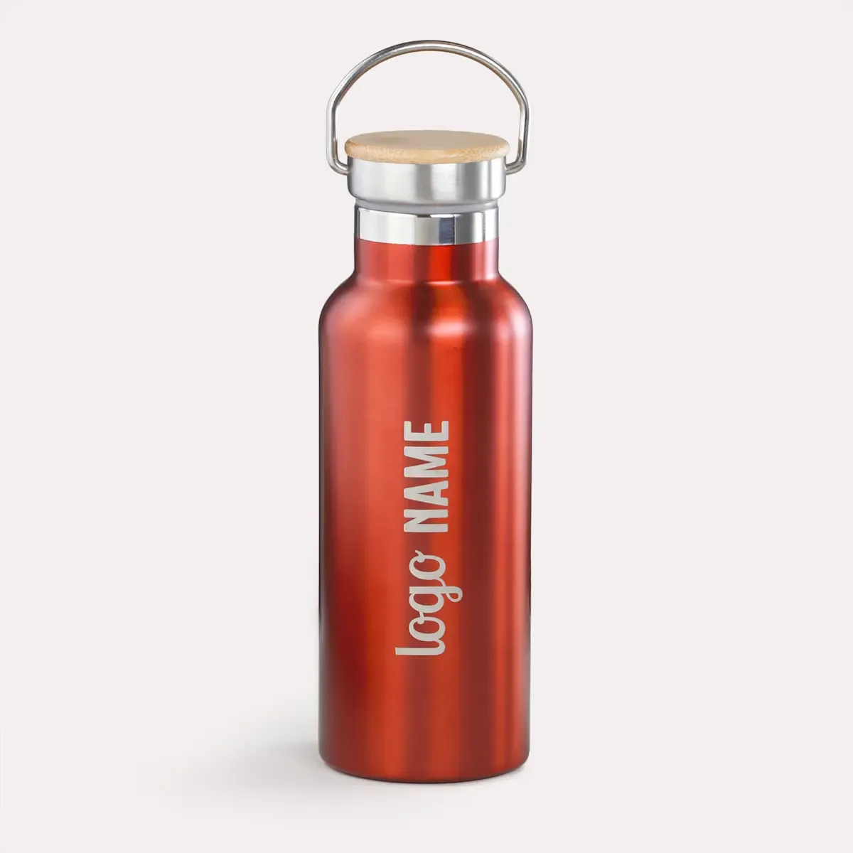 Bouteille isotherme en acier inoxydable avec anse - productafbeelding 1