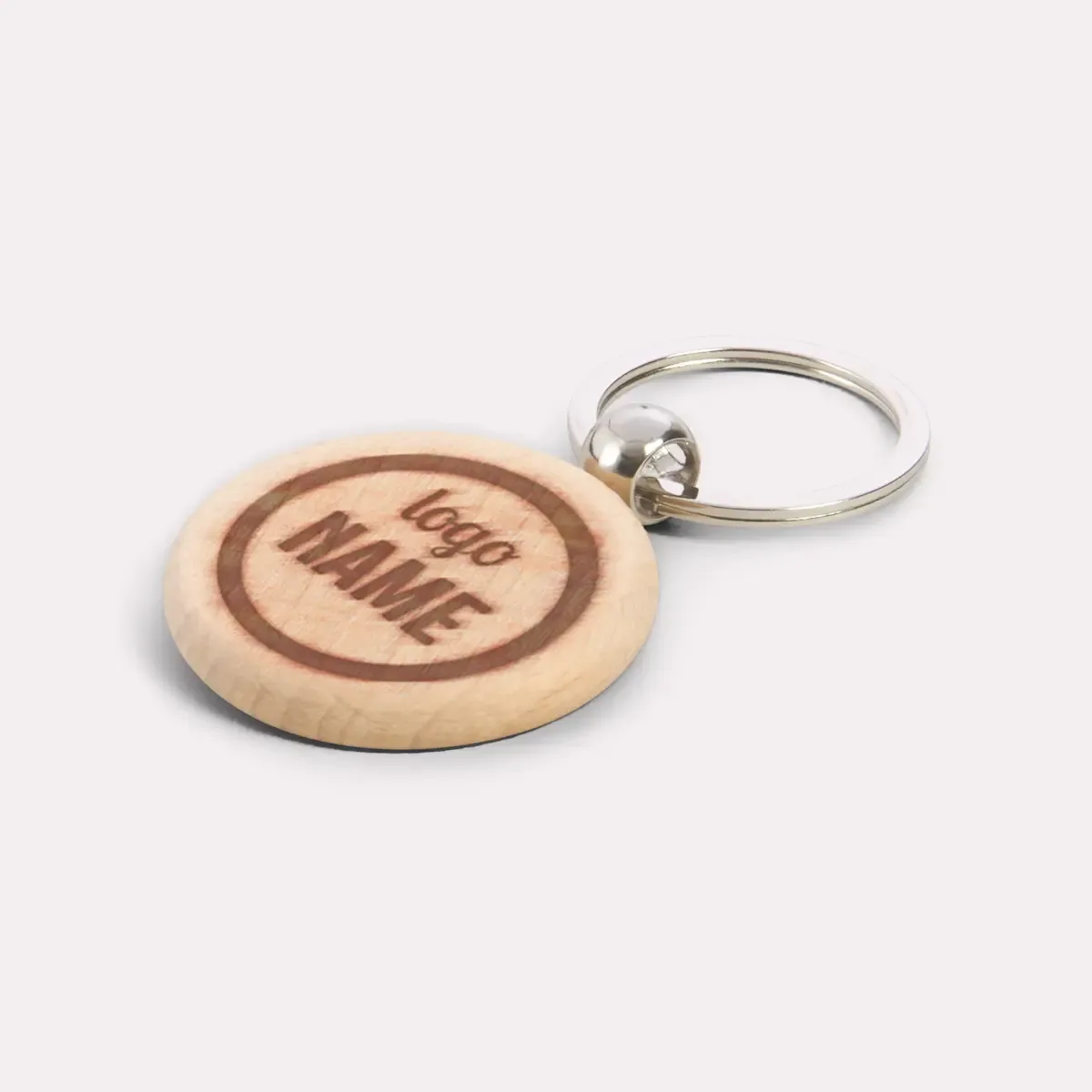Houten sleutelhangers met lasergravure - productafbeelding 1