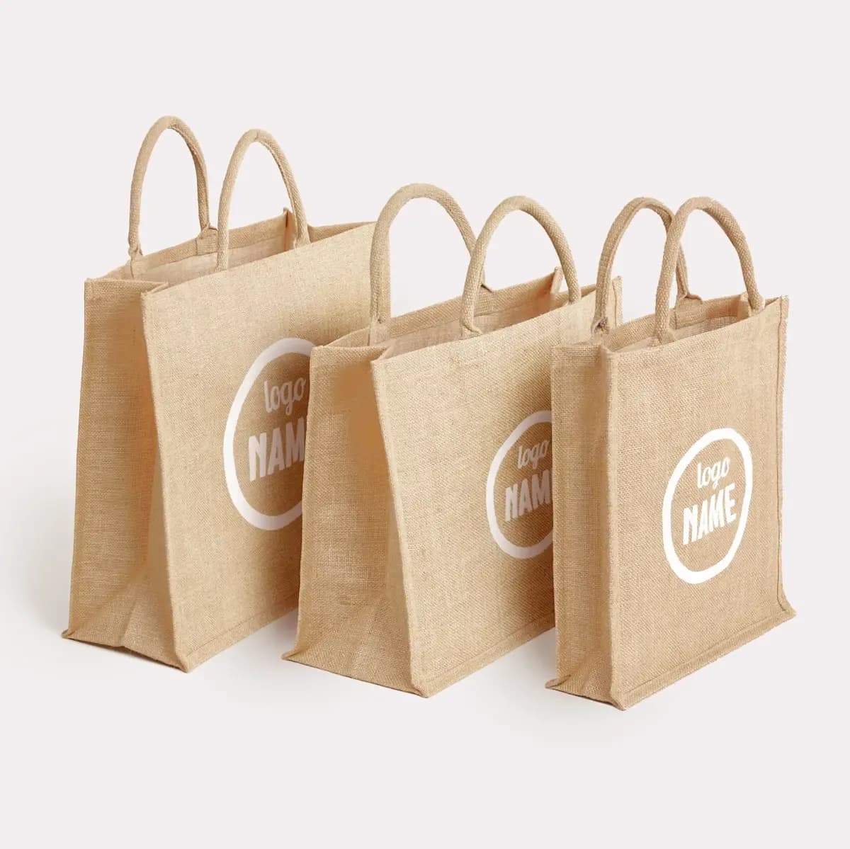 Jute tas met bedrukking - Duurzame boodschappentas - productafbeelding 1