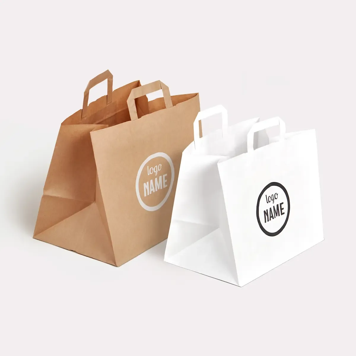 Papiertragetaschen mit flacher Schlaufe - productafbeelding 1