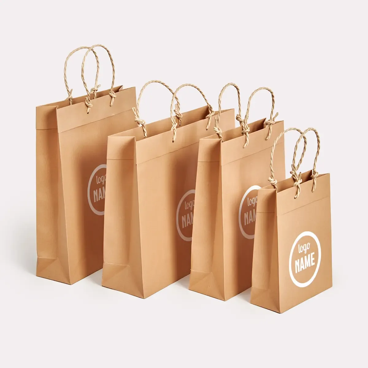 Luxuriöse Papiertüten aus Recyclingpapier mit Papierkordeln - productafbeelding 1