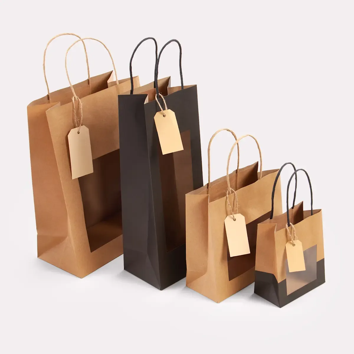 Sacs en papier luxueux avec fenêtre - productafbeelding 1