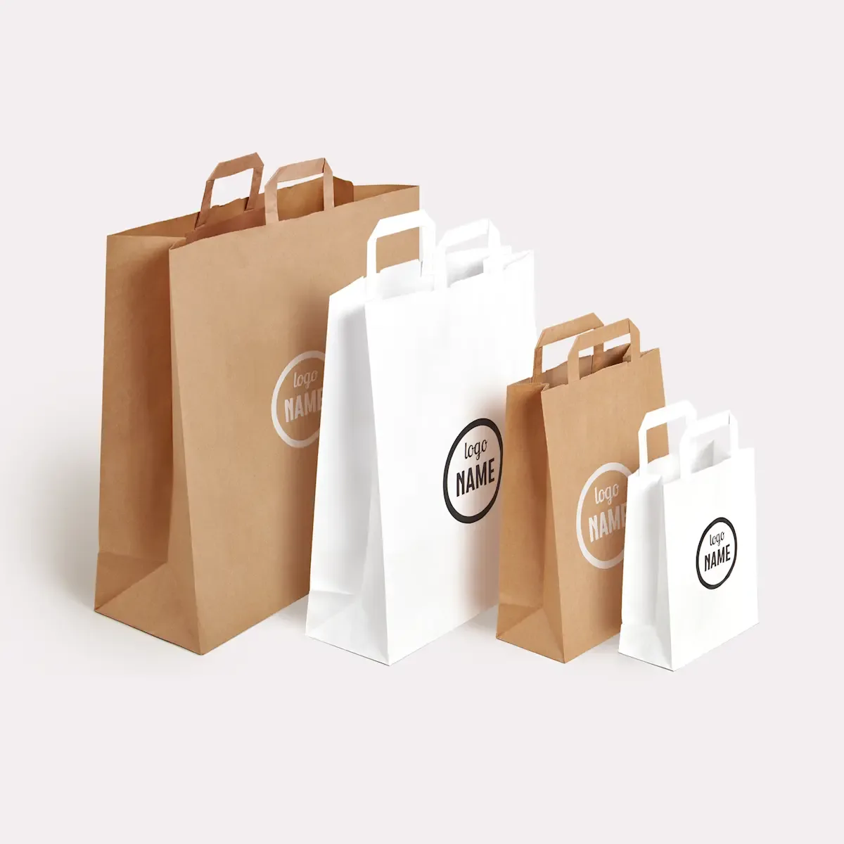 Papiertaschen mit Flachhenkel - productafbeelding 1