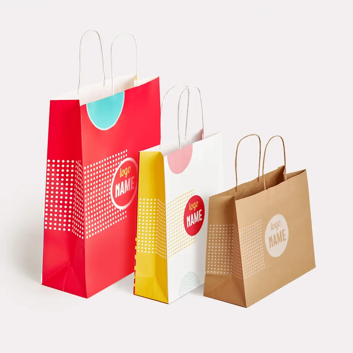 Sacs en papier avec cordon torsadé - productafbeelding 1
