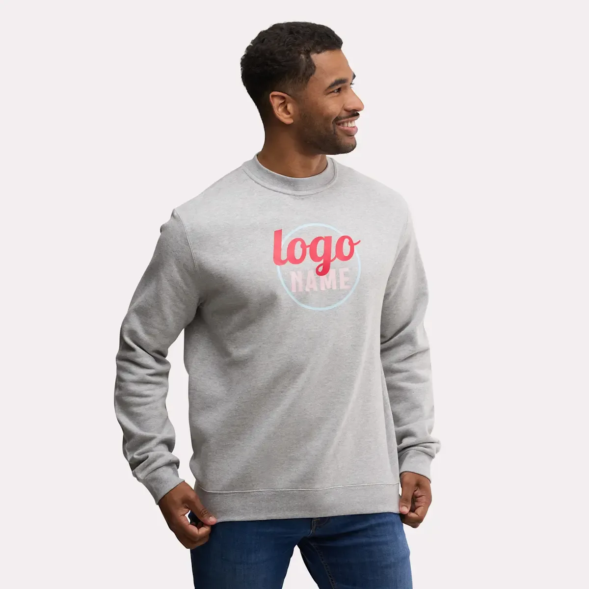 Sweater B&C ID.332 bedrukt met jouw logo - productafbeelding 1