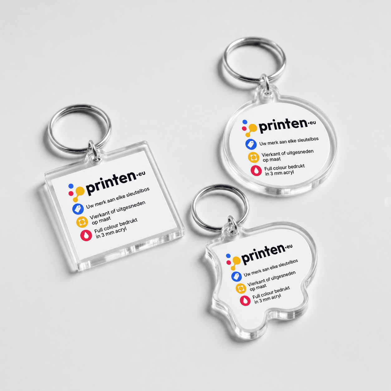 Porte-clés en acrylique personnalisé - productafbeelding 1