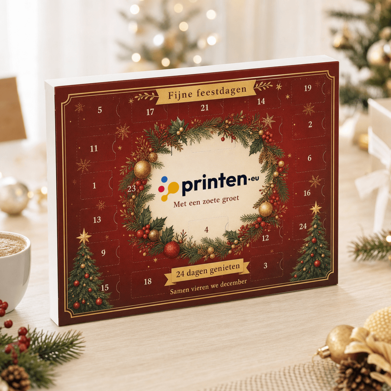 Premium Advent Calendar with Chocolate and Full Color Printing