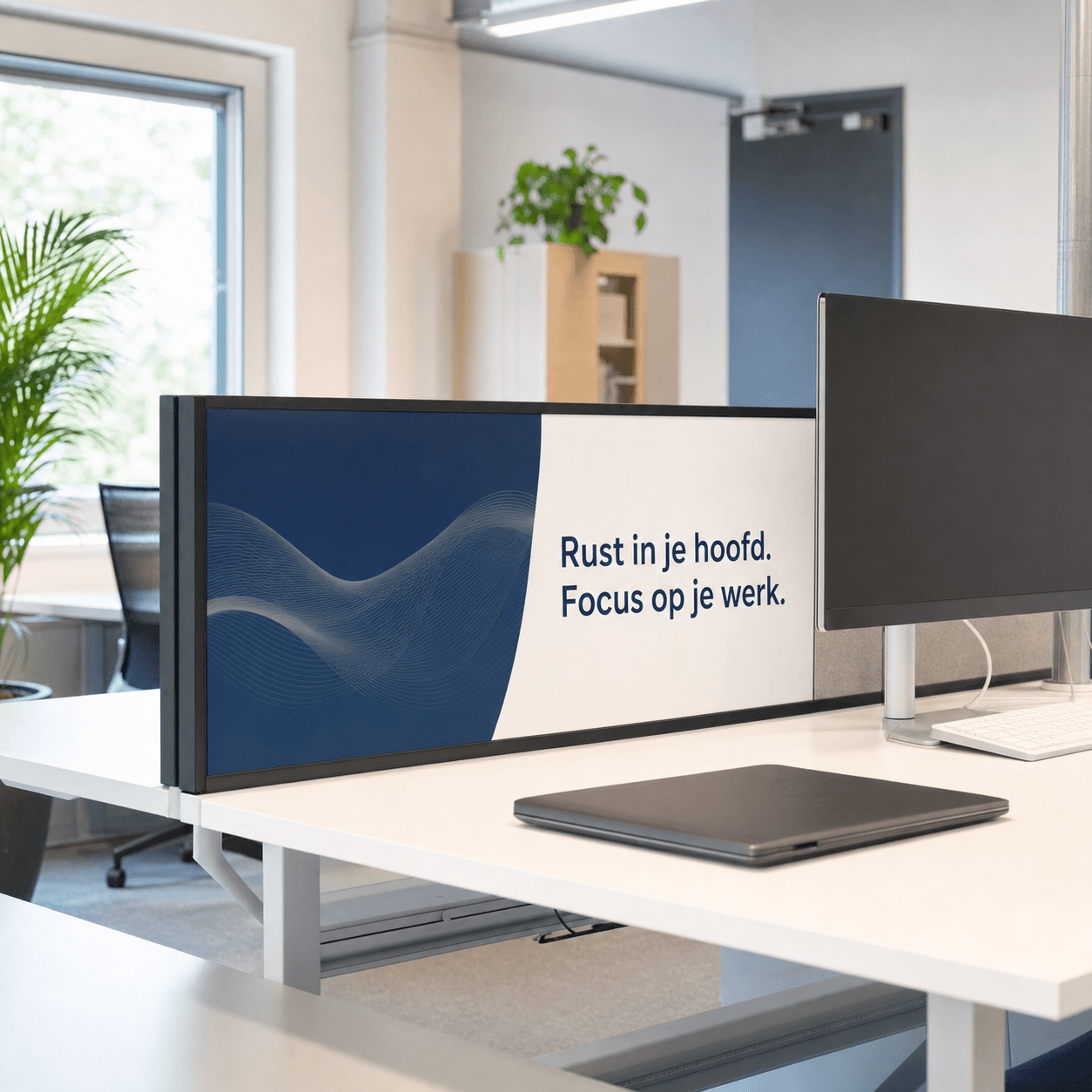 Print an acoustic desk divider with your design