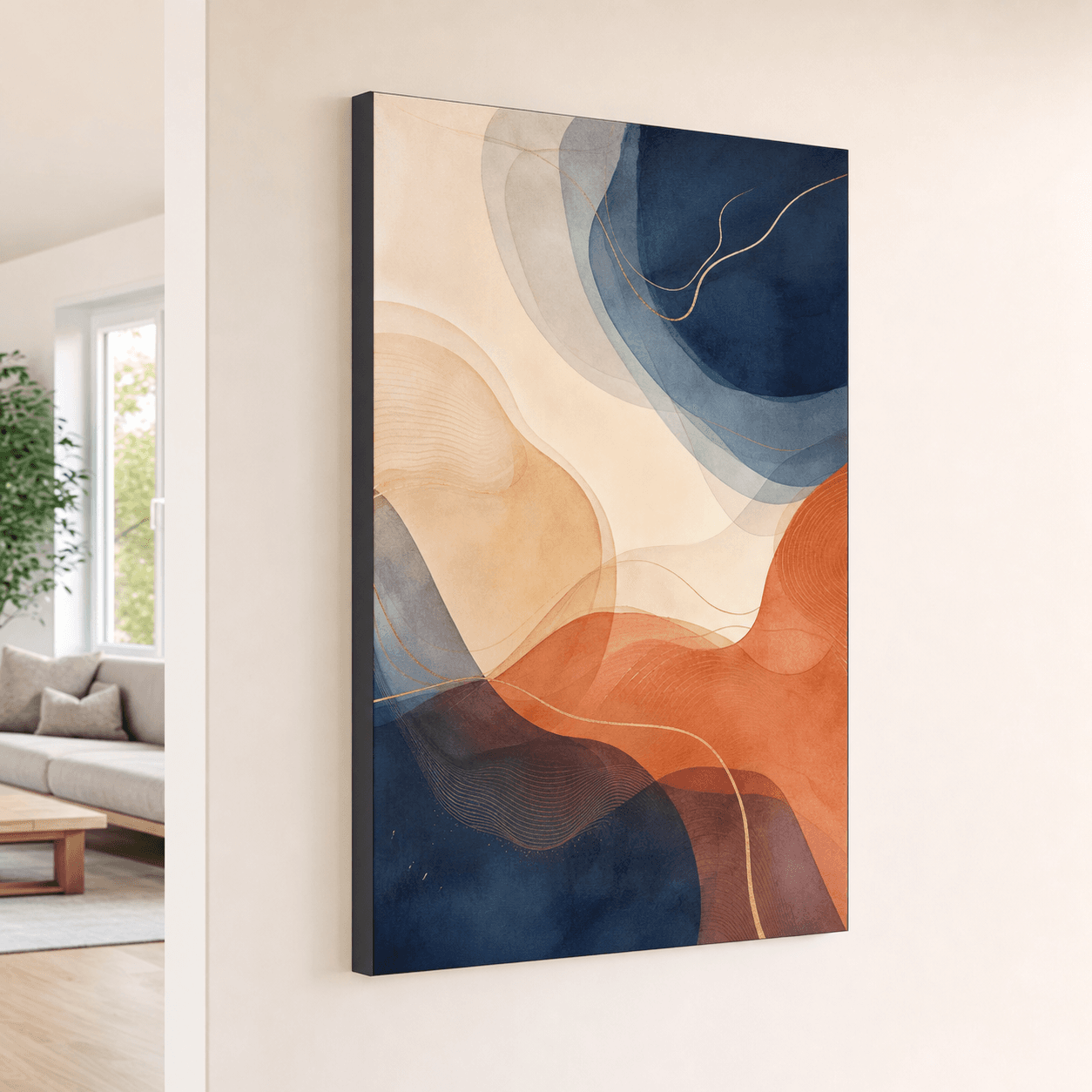Acoustic wall frame with interchangeable print