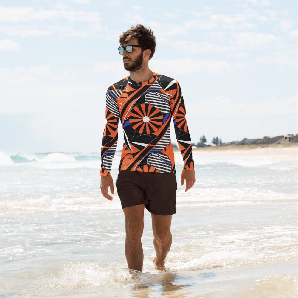 Heren rashguard met all-over print