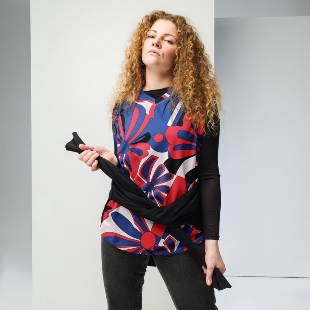 Basketball jersey with all-over print