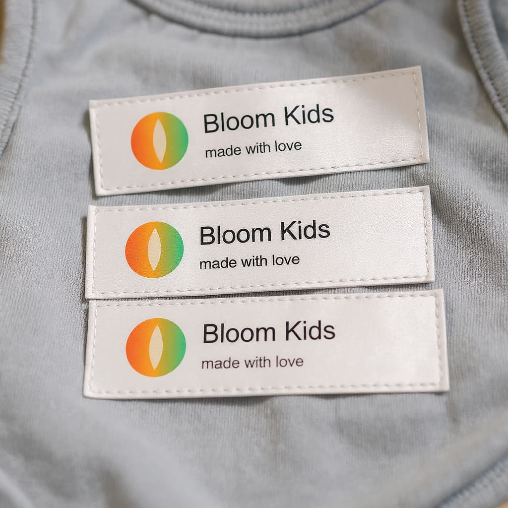 Bedrukte satijnen labels