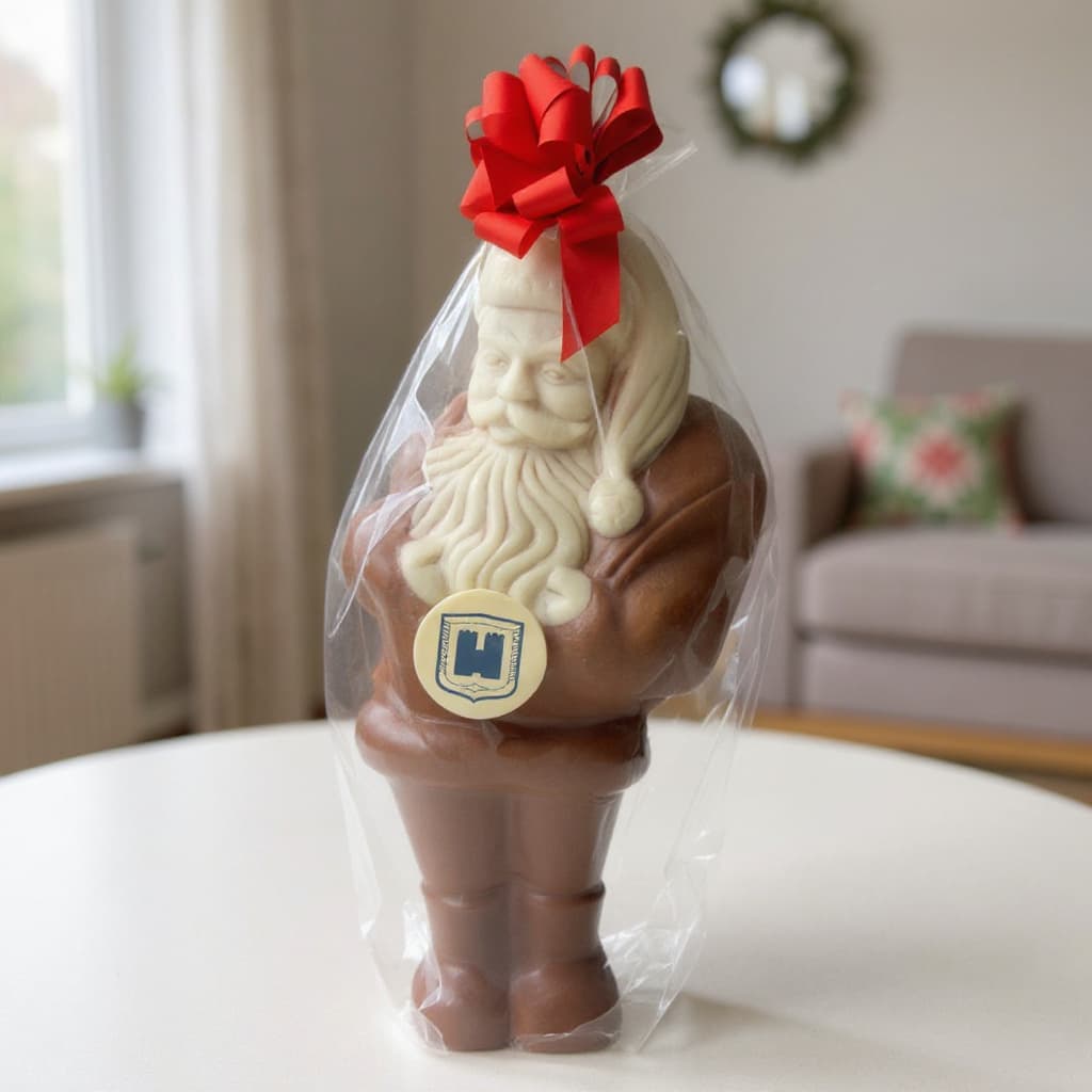 Hollow chocolate Santa with logo (450 g)