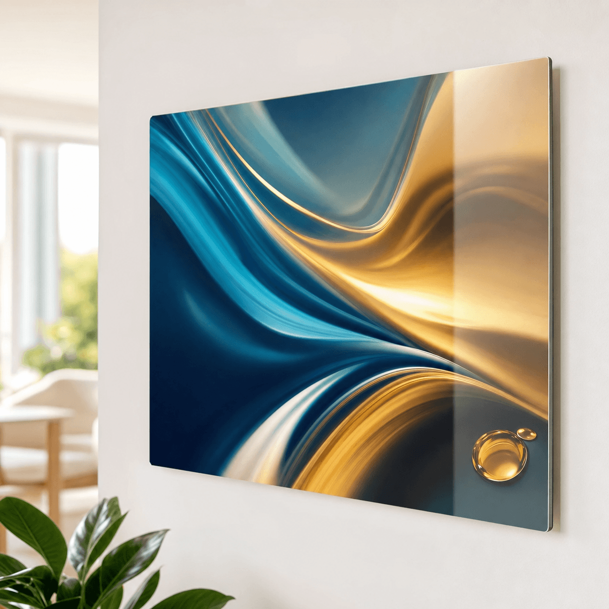 ChromaLuxe metal print op aluminium met ophangsysteem
