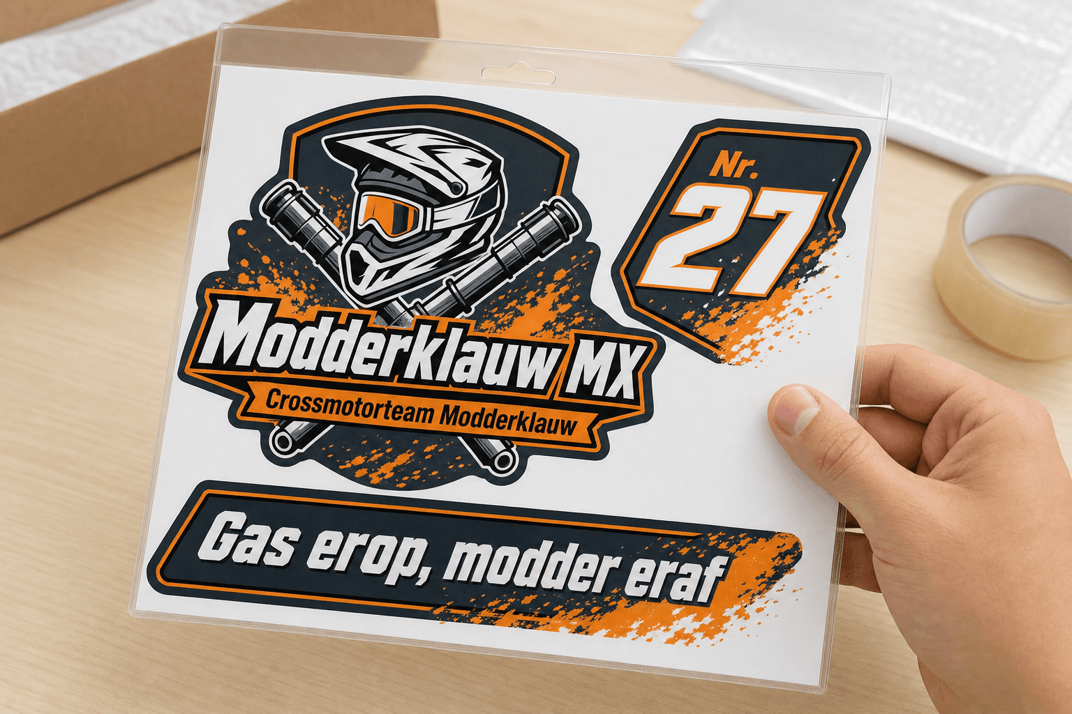 Crossmotor stickers bedrukken - productafbeelding 1