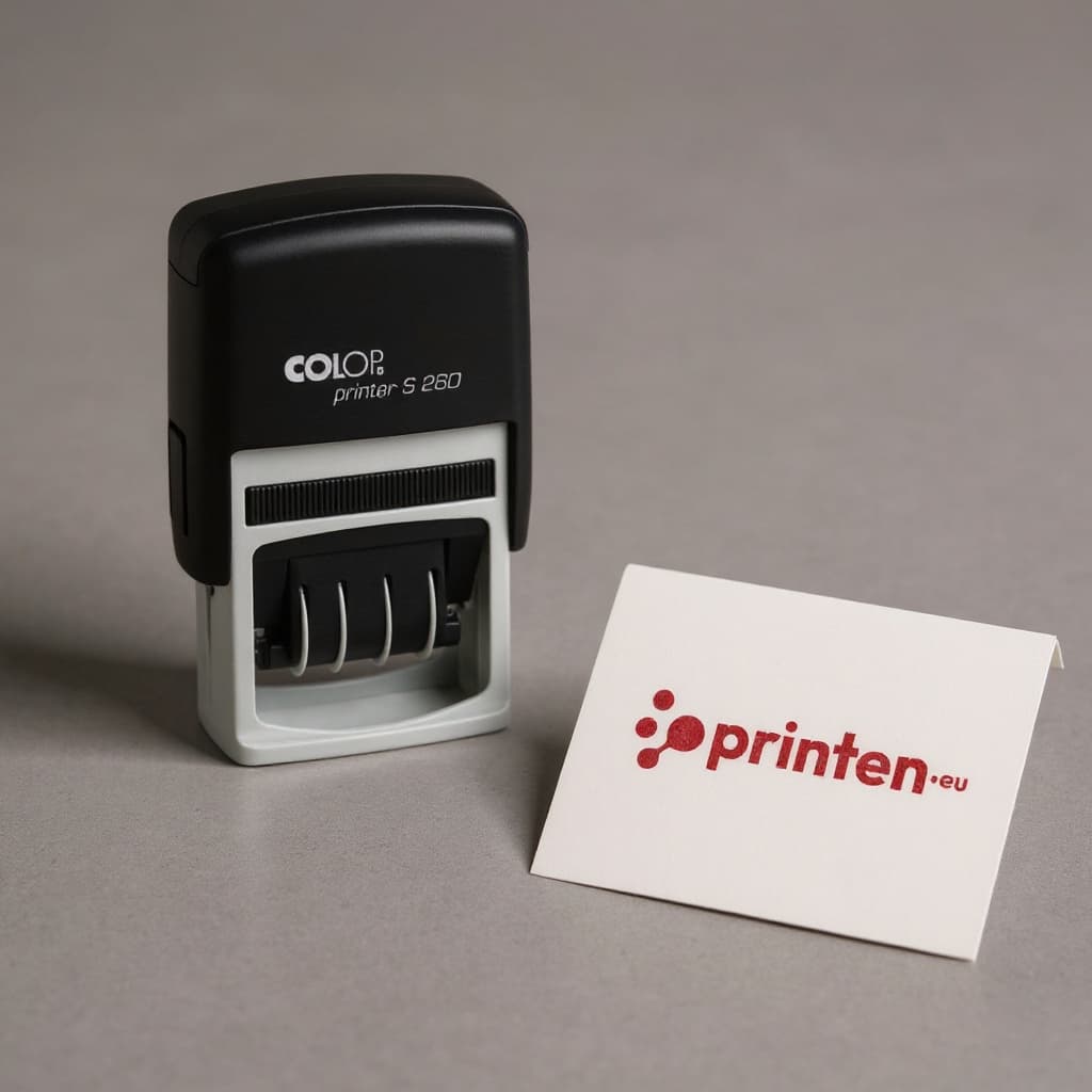 Datumstempel mit eigenem Text, selbstfärbend - productafbeelding 1