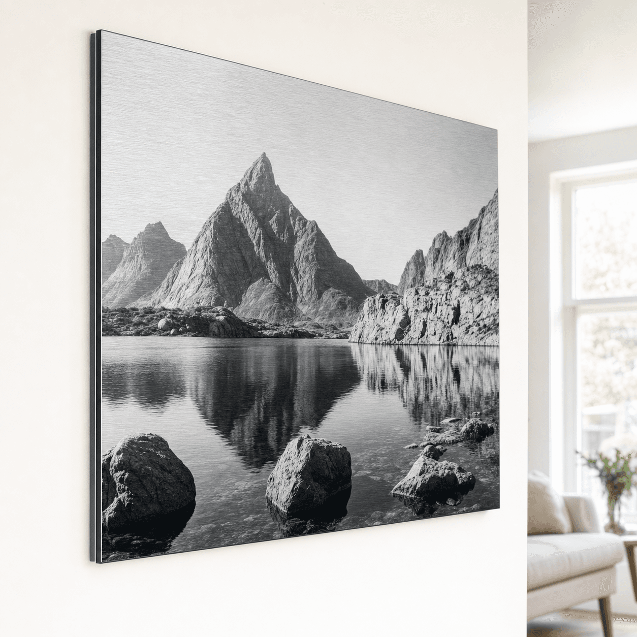 Print photo on brushed aluminum