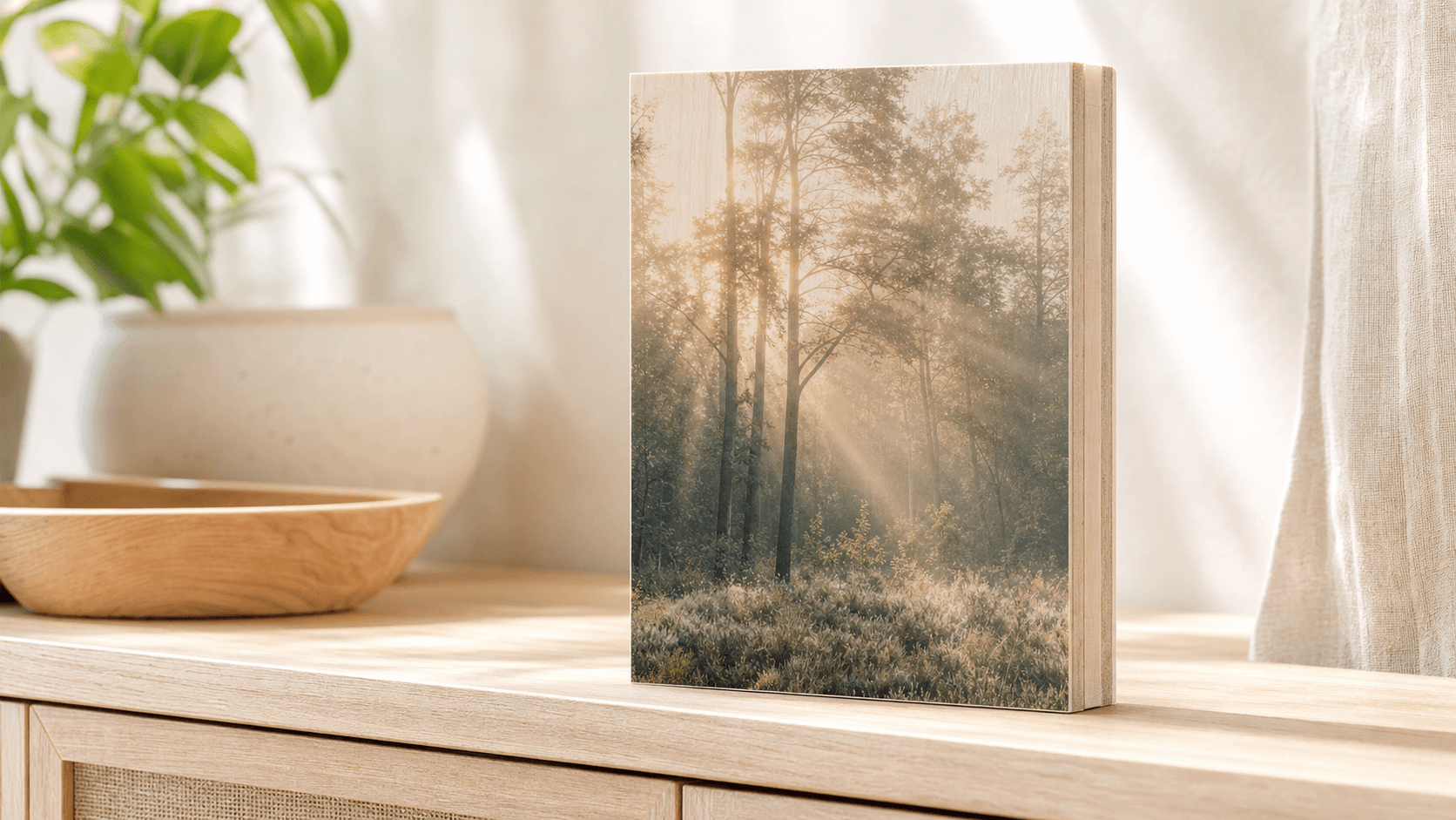 Fotoblok van whitewash hout - productafbeelding 1