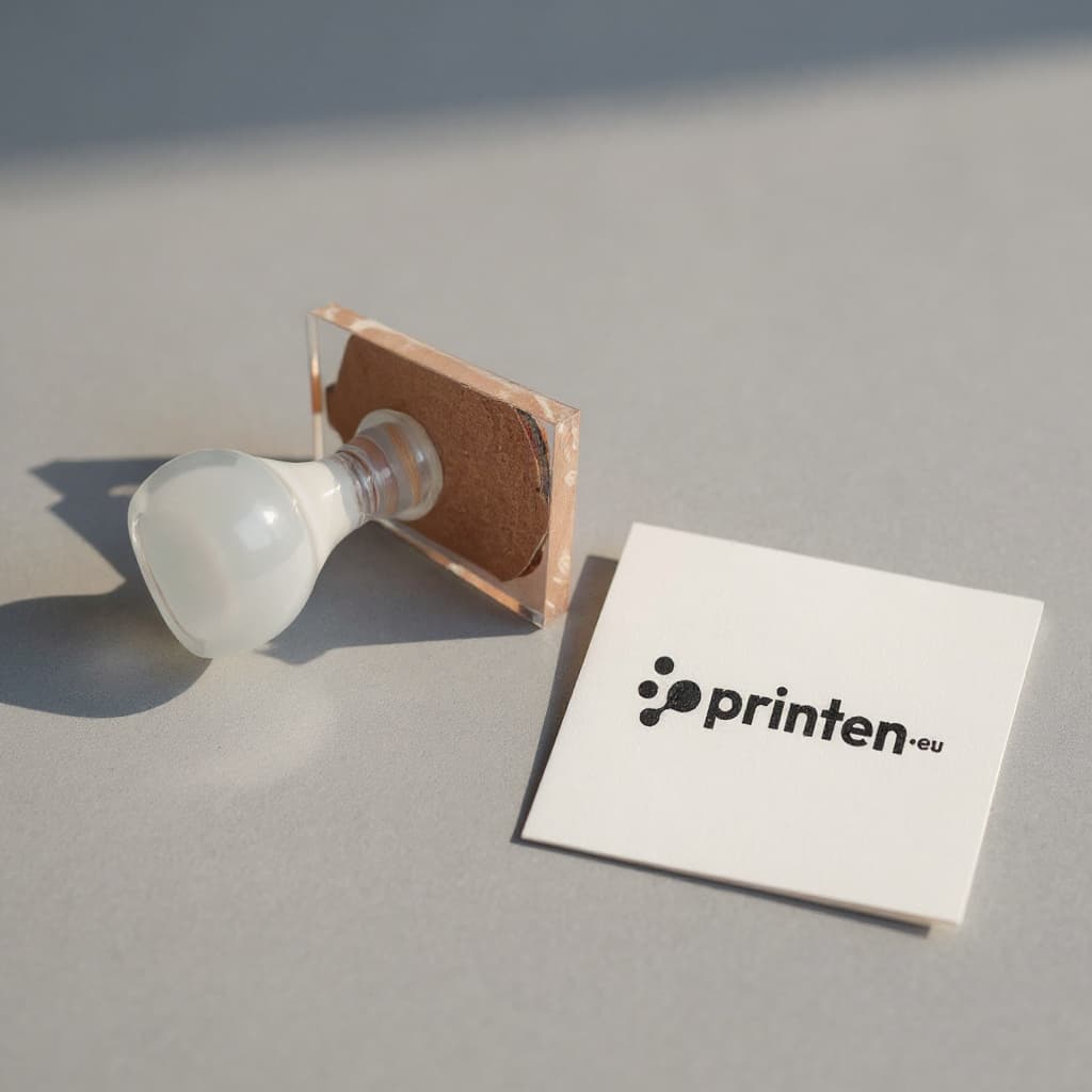 Handstempel mit eigenem Text oder Logo - productafbeelding 1