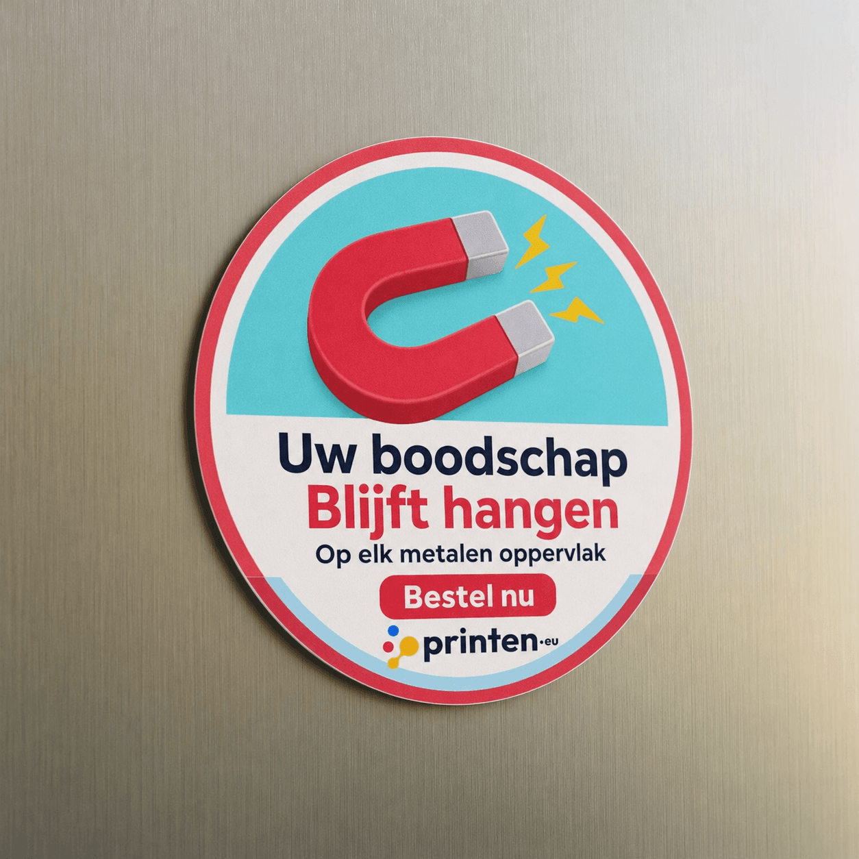 Magneetfolie bedrukt met full colour print