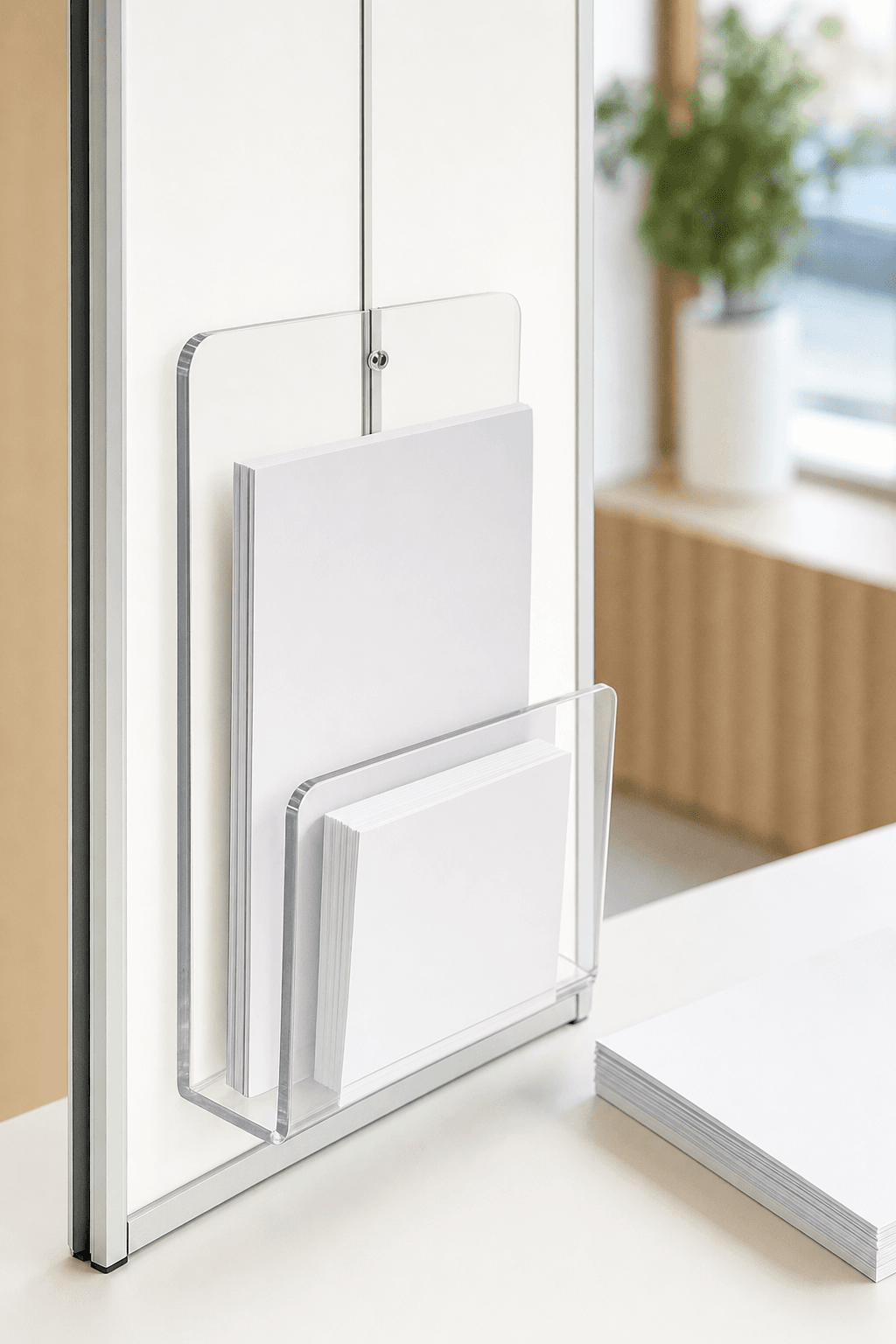 Porte-brochures Pixlip Go en acrylique