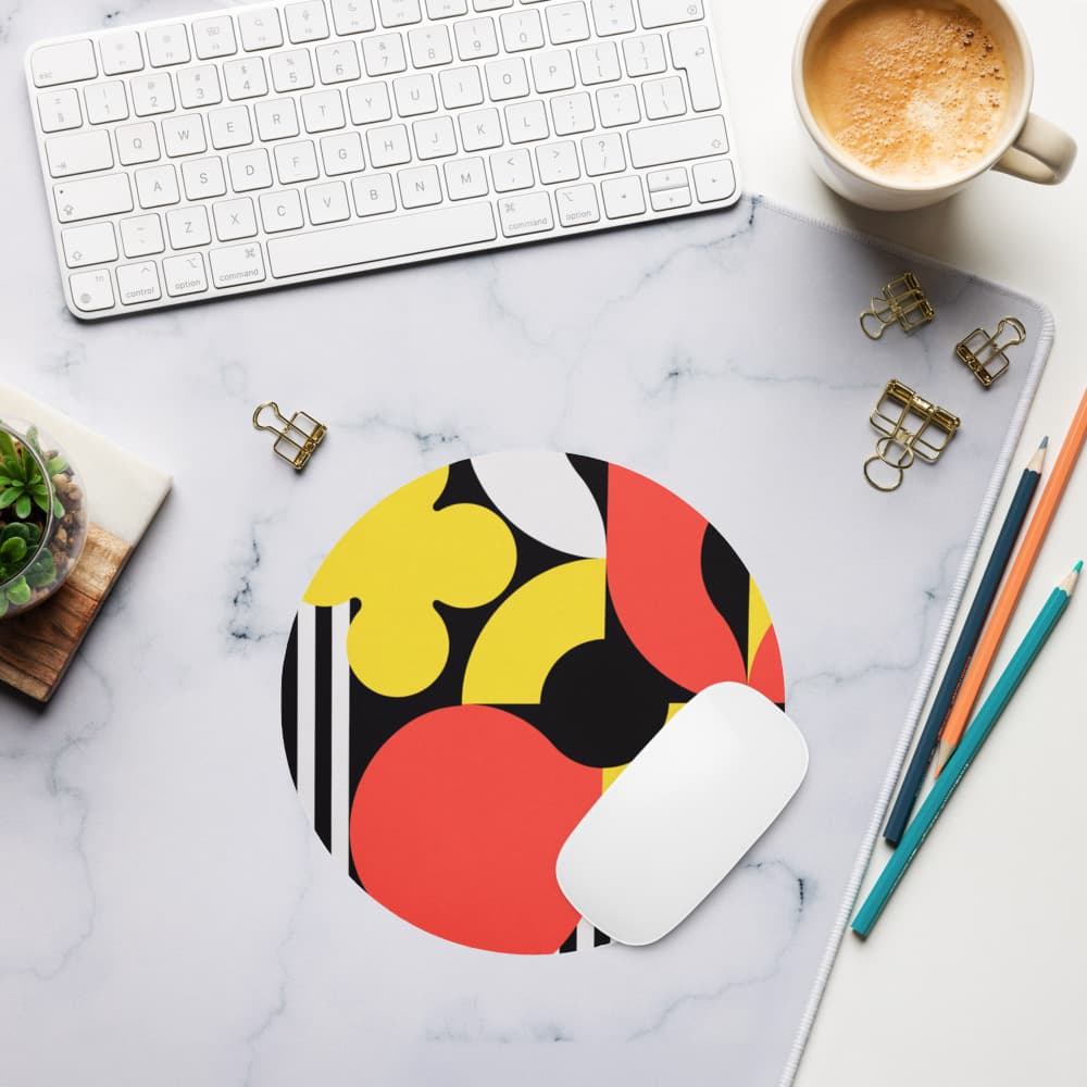 Round mouse pad with print