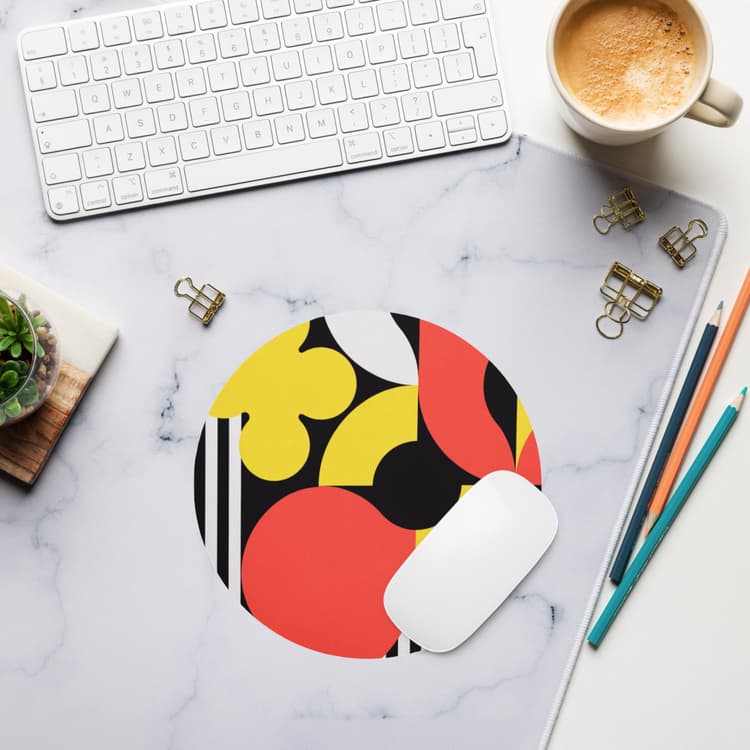 Ronde muismat met print - Personaliseer je bureau