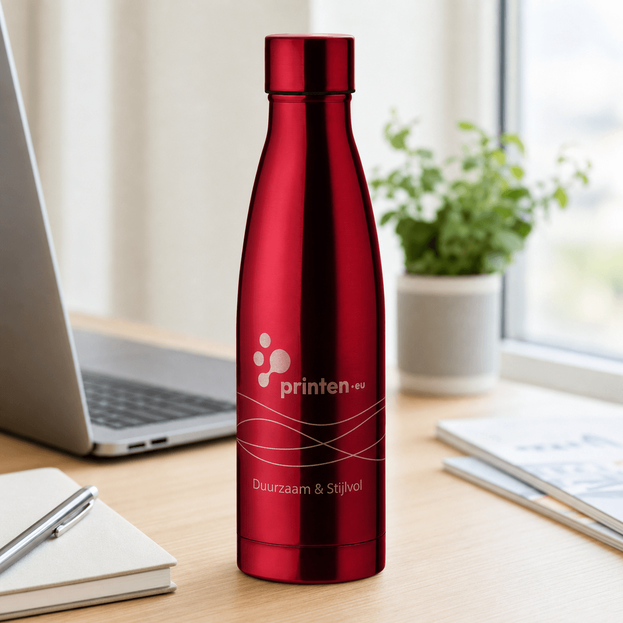 RVS drinkfles 500 ml met koperisolatie bedrukken - productafbeelding 1