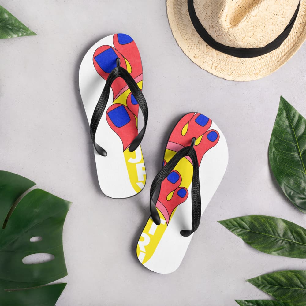 Slippers met print