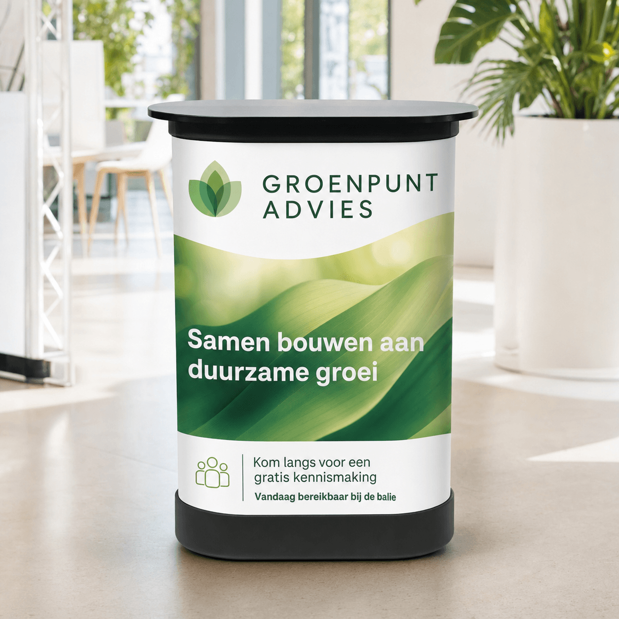 Bedruckte Hülle für Transportkoffer Pop-up Wand
