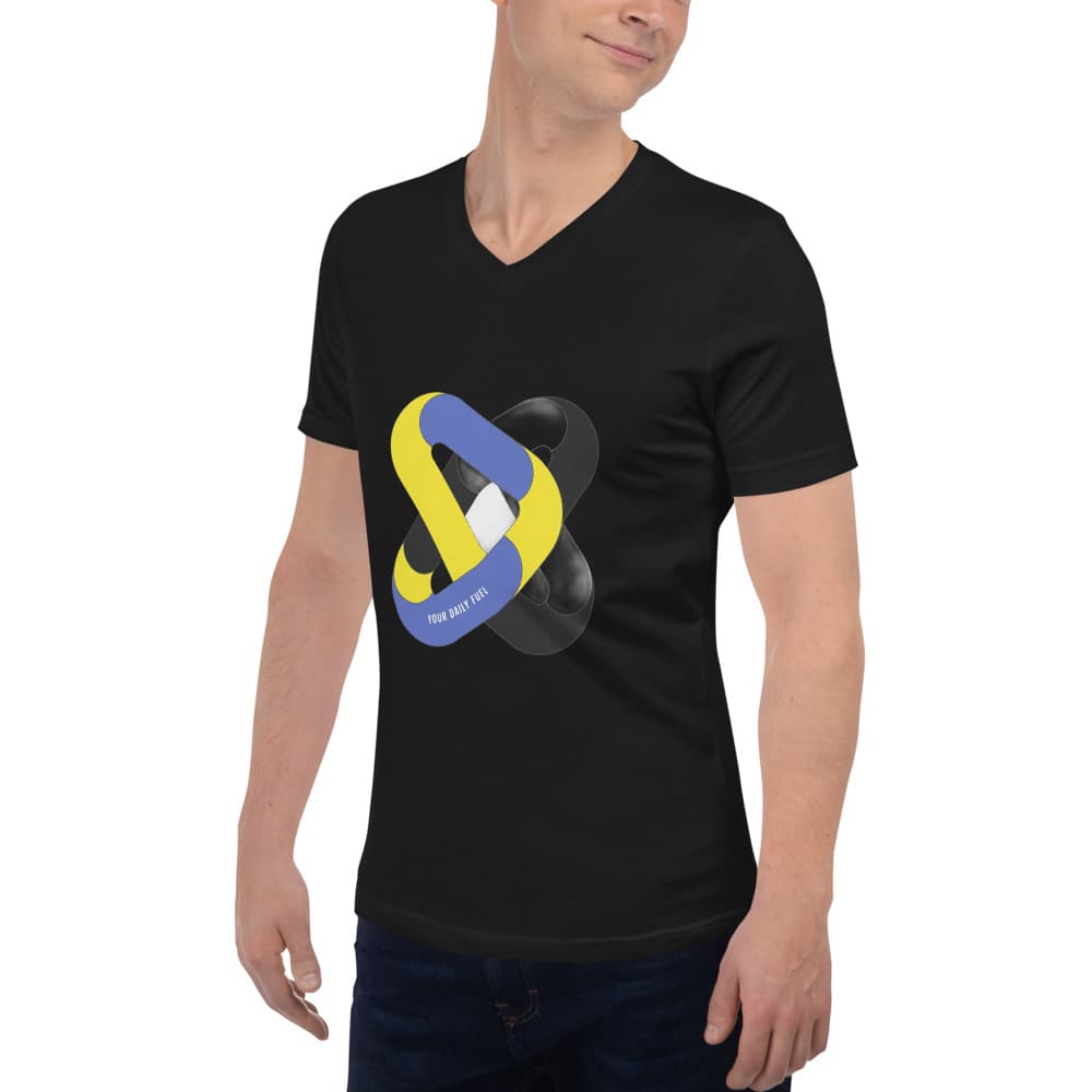 Unisex T-Shirt mit V-Ausschnitt und Druck - productafbeelding 1