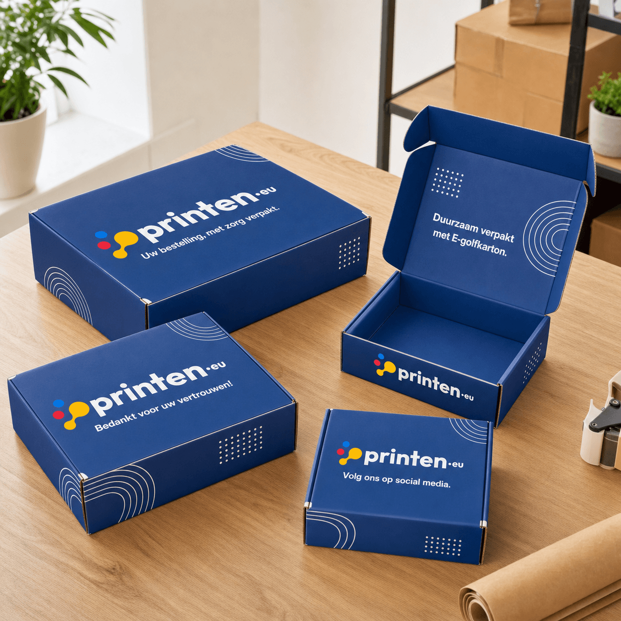 Verzenddoos met bedrukking - digitaal geprint
