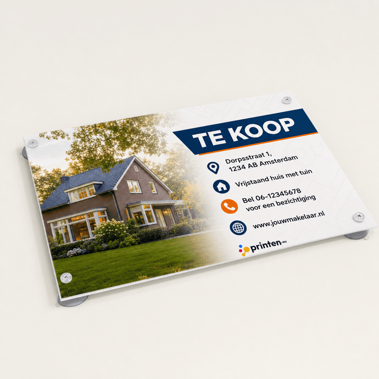 Flat estate agent boards