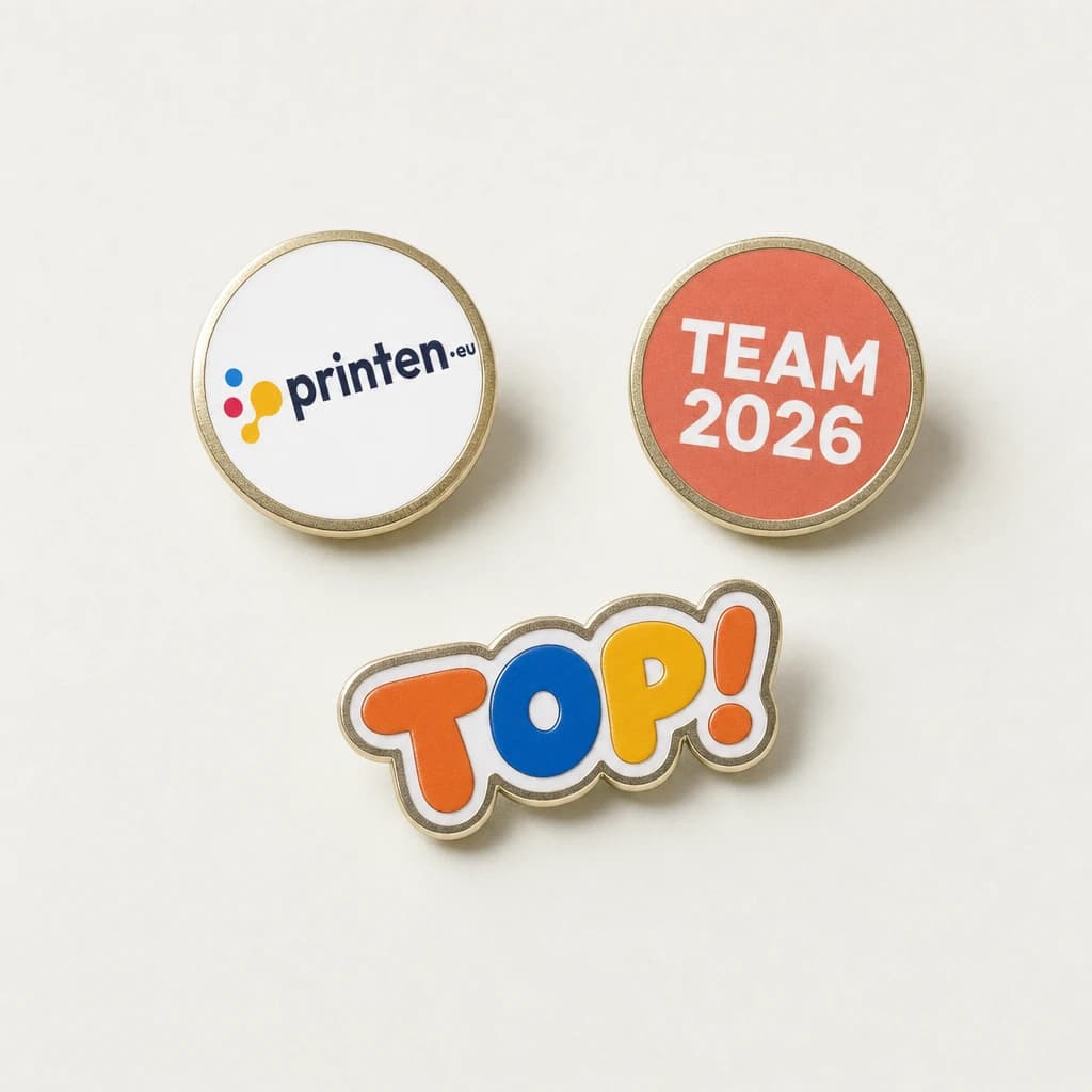 Metal pin with full colour print - productafbeelding 1