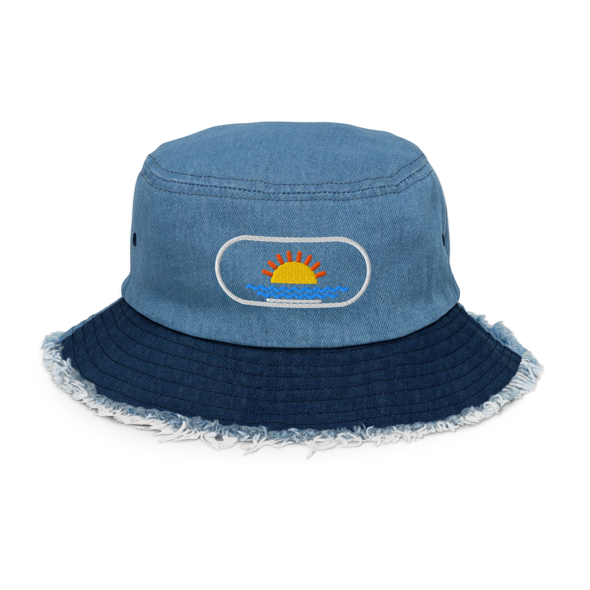 Distressed Denim Bucket Hat - productafbeelding 1